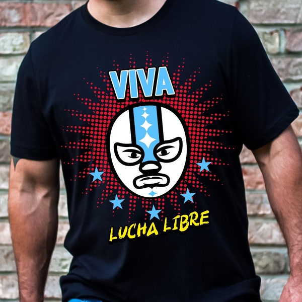 Vive Lucha Libre Retro Unisex T-Shirt, Lucha Libre Underground Mascara, Mexican Costume Wrestling Mask, Luchador, Lucha Libre Luchador