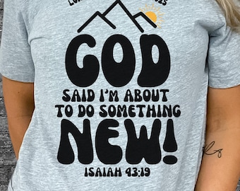 Anpassad kristen missionsresa-t-shirt, religiös t-shirt, kyrklig volontärtröja, ungdomsgruppskläder, present till en ny början