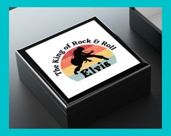 Elvis- The King of Rock & Roll Jewelry Box, Elvis Gift, Ladies Jewelry Box, Gift for Women, Mother's Day Gift, Keepsake Box, Trinket Box