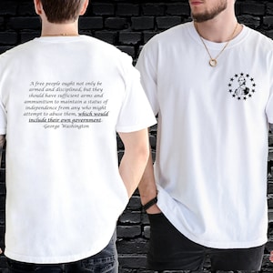 George Washington comfortkleuren, 2-zijdig patriottisch shirt, Amerikaanse revolutie, Valley Forge, Amerikaanse president, Revolutionaire oorlog, 1776
