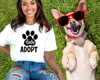 Pet Rescue Adoption Comfort Colors Tshirt, pet adoption awareness, pet rescue shirt, animal foster, dog mom, animal rescue merch, dog lover