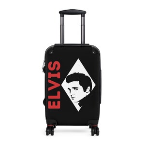 Elvis Retro Suitcase available in 3 sizes, Elvis Presley Merch, Elvis Merch, The King of Rock and Roll, Gifts for Elvis Fan, Elvis, The King