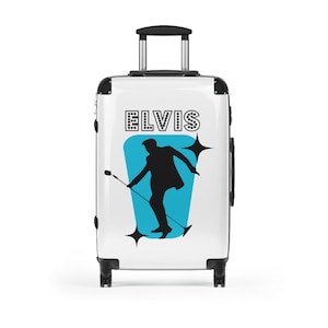 Retro Elvis Suitcase available in 3 sizes, Elvis Presley Merch, Elvis Merch, The King of Rock and Roll, Gifts for Elvis Fan, Elvis, The King