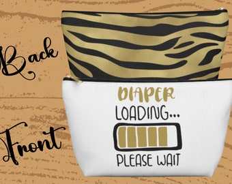 Funny Diaper Pouch - Diaper Bag Organizer, Diaper Wallet, Mommy Essential Clutch, Baby Shower Gift, Diaper Nappy, Baby Travel Bag, Clutch