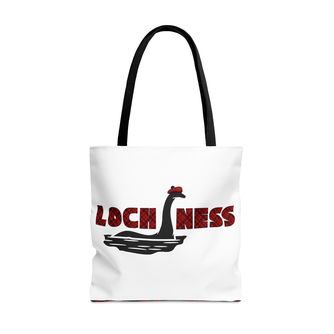 Loch Ness Monster Plaid Tote Bag Nessie Bag Scottish Gifts Etsy