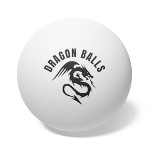 Set of 6 Ping Pong Balls - Dragon Balls, Funny Party Gift, Bachelor Party Gifts, Custom Ping Pong Balls, Game Room, Dragon Lover Gift