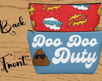 Bolsa con temática divertida: organizador de bolsas de pañales, billetera para pañales, bolso de mano esencial para mamá, regalo para baby shower, pañal, bolso de viaje para bebé, bolso de mano