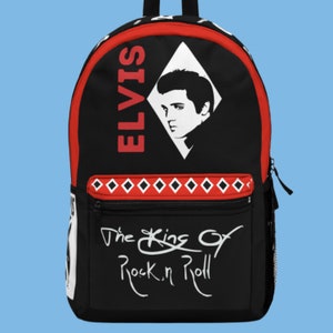 Elvis backpack, Retro Elvis Gift, Elvis Fan Gift, Elvis Diaper Bag, Graceland Vacay, Elvis Presley, The King of Rock and Roll, Elvis Merch