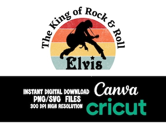 Elvis Presley Svg, Elvis Png, Elvis Presley Vector, Elvis Presley Clipart, King of Rock & Roll, Elvis Clip Art, Elvis Graphics, Elvis