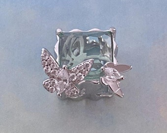 Schmetterling Charm, der Zauberer von Oz Serie, echte 925 Sterling Silber Charm für Armband, Halskette Anhänger