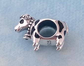YueYuan Collar Con Colgante De Vaca De Las Tierras Altas, Plata De Ley 925, Cristal Austriaco, Joyería De Vaca Escocesa De Las Tierras Altas Para Mujeres Y Niñas, Plata Esterlina, No Es
