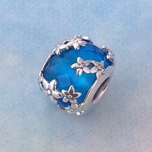 Daisy Flower Charm,Genuine 925 Sterling Silver Charm for Bracelet,Necklace Pendant