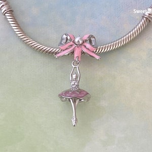 Pandora Ballerina Charm Pink Ballerina Shoes Charm Dancer Charm Gifts for Her Birthday Gift Christmas Gift European Bracelet Charm Etsy