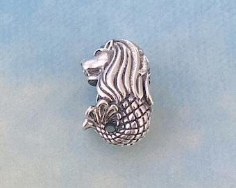Singapore Merlion Charm,genuine 925 Sterling Silver Charm for