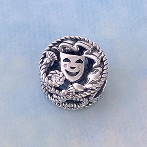 Comedy and Tragedy Drama Masks Charm 925 Sterling Silver Charm for Bracelet necklace Pendant gift for Her Etsy UK