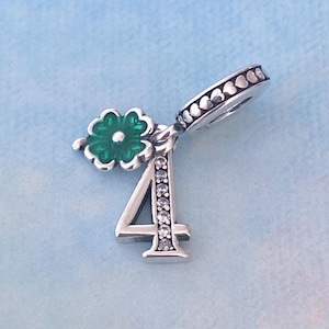 4th 16th 40th 50th 60th Celebration Dangle Charm,Number Charms,Sterling Silver Charm for Bracelet,Necklace Pendant,Birthday Gift for Her
