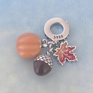 Ahorn Kürbis Ahornblatt Baumeln Charme,Silber Charm für Armband,Kettenanhänger