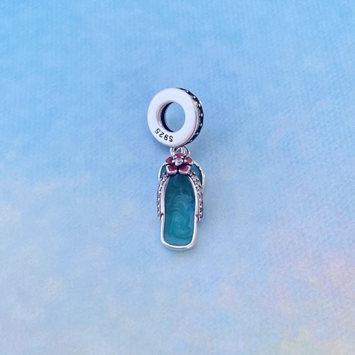 Flip Flops Baumeln Charm,925 Silber Charm für Armband,Ketten Anhänger