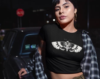 Moth Crop Top Etsy Uk