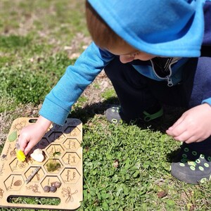 Kids Nature Scavenger Hunt Board, Homeschool Preschool Montessori Wooden Game, Nature Board, Discovery Board image 5