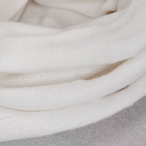 Cashmere wool bridal scarf, Stole wedding, Knitted Shawl, Bridal Cape, very soft , Ivory scarf, cashmere wrap, bridal dress jacket bolero image 8