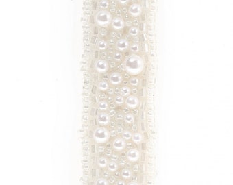 Perles de ceinture de mariée, ivoire, de haute qualité, pierres de verre, unies, nobles, perles, demoiselles d’honneur, strass, ceinture nuptiale 1,5 cm, 2,5 cm étroit