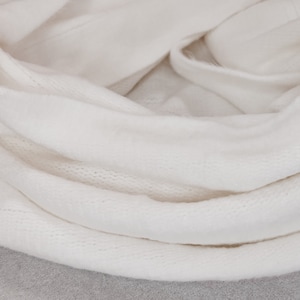 Cashmere wool bridal scarf, Stole wedding, Knitted Shawl, Bridal Cape, very soft , Ivory scarf, cashmere wrap, bridal dress jacket bolero image 5