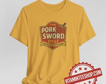Funny Foodie T-Shirt – Pork Sword Deli Retro Graphic Tee