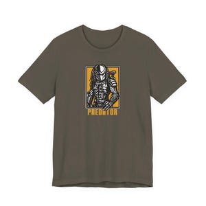 Predator T Shirt - Retro Horror Movie Graphic Tee - 80s Sci Fi Alien Hunter Shirt