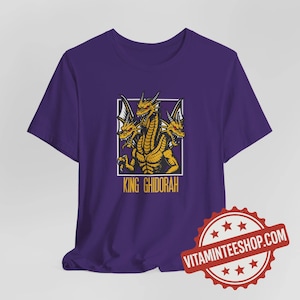 King Ghidorah T-Shirt - Kaiju Monster Retro Tee - Godzilla Villain Parody Shirt - Vintage Style Monster Design