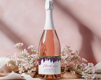 Winery Bridal Shower Champagne Label, Vino Before Vows (Digital)