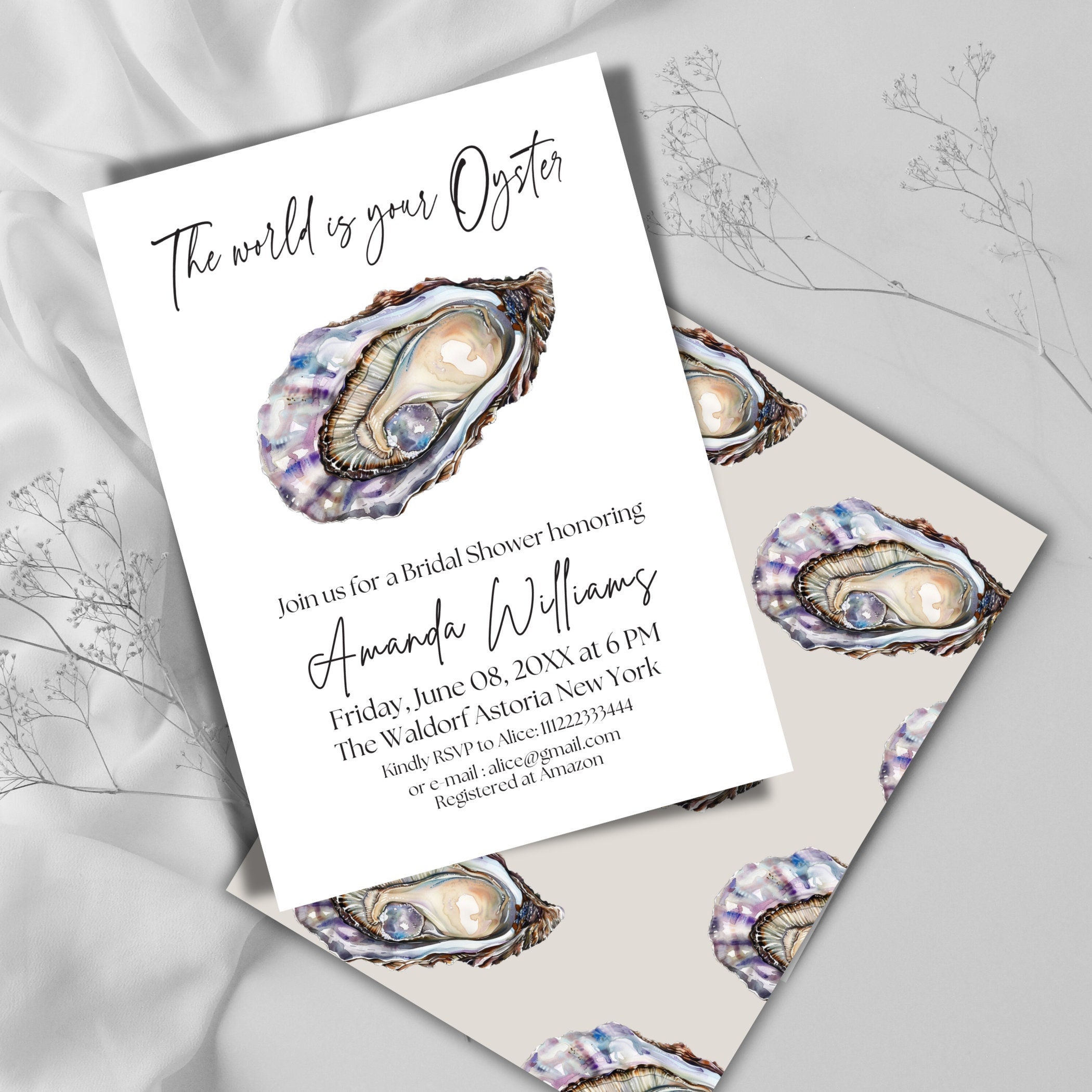 World is Your Oyster Bridal Shower Invite Editable Template, Brunch and  Bubbly Pearl Bridal Shower Champagne Invitation, Digital Download - Etsy, image size:2100x2100