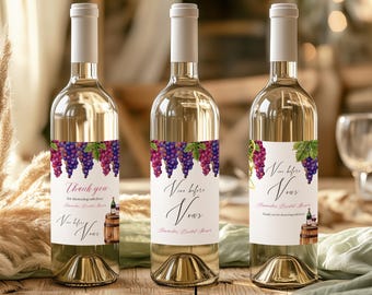 Vino before Vows Bridal Shower Wine Label 4x6, Winery Themed Favor Decor, Printable Red Wine Tasting  Canva Template for a Digital Download