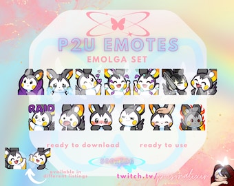 Emolga Pokemon Emotes Set of 13 for Twitch, Discord, Kick