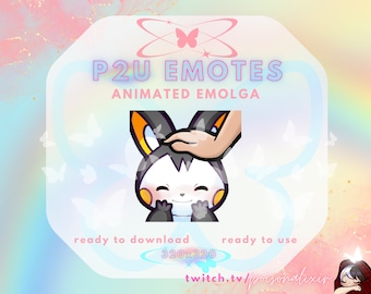 Animated Emolga Pokemon Head Pats Emote for Twitch, Discord, Kick