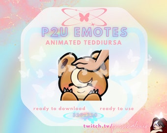 Animated Teddiursa Pokemon Head Pats Emote for Twitch, Discord, Kick