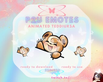 Animated Teddiursa Pokemon Bongo Emote for Twitch, Discord, Kick