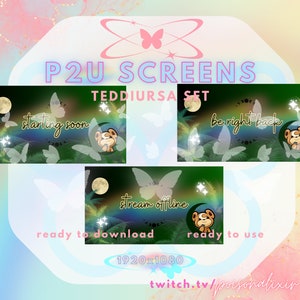 Telas animadas Teddiursa Green - 1080p - Twitch, Youtube, Kick