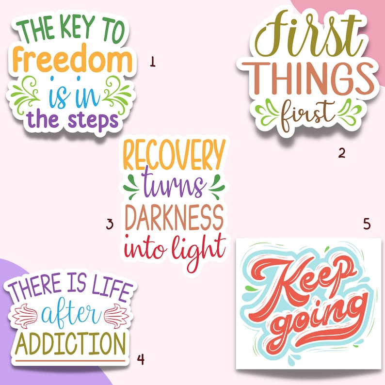 Recovery Point Sticker Sobriety Sticker Pack: AA & NA Recovery Gifts, Motivational Decals - Etsy