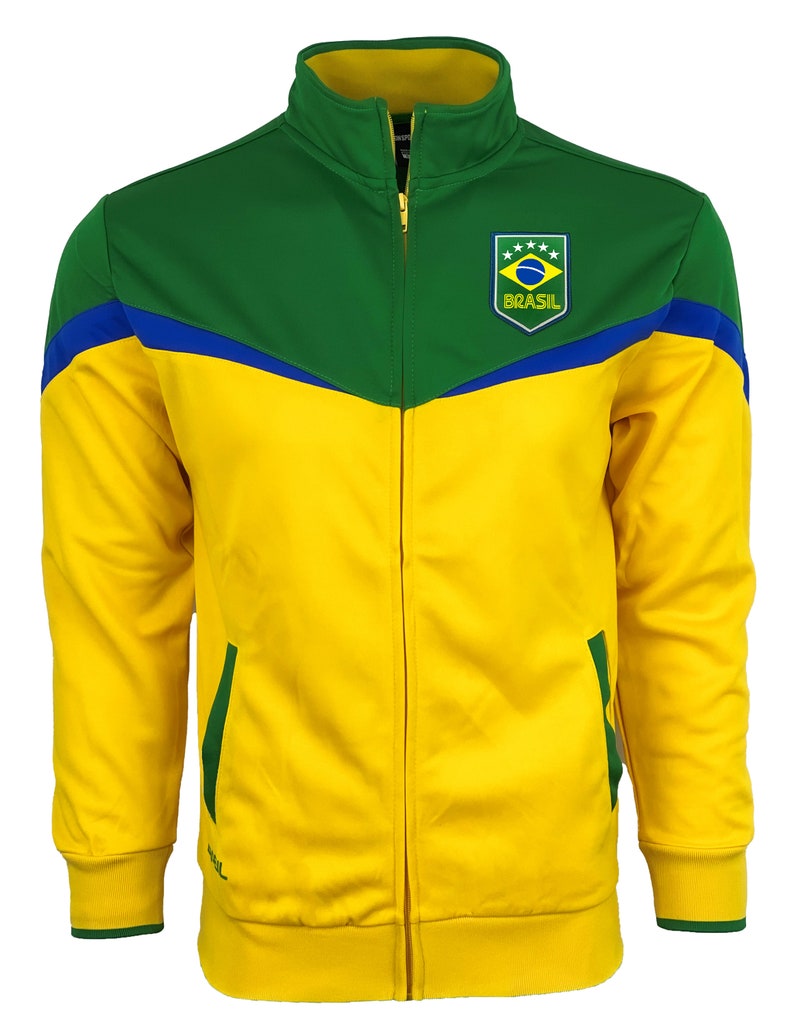 Brasil Track Jacket, Brazil Full Zip Soccer/football Jacket Etsy