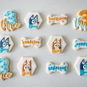 Bluey Sugar Cookies, Birthday Cookies, Royal Icing Cookeis