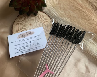 Black Glitter Lash Wands - 10pcs