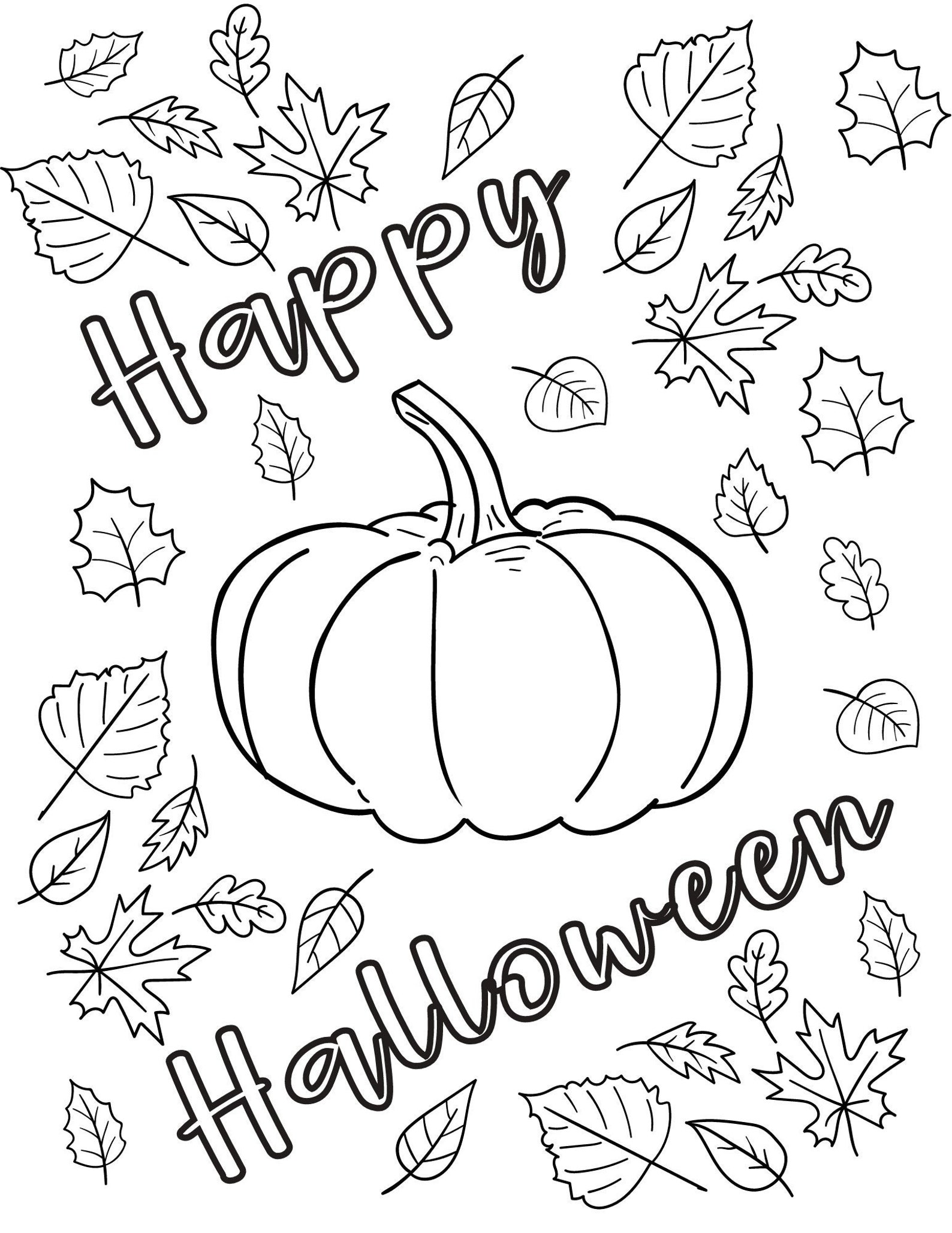 Printable Kid Halloween Coloring Pages, Coloring Book, Halloween