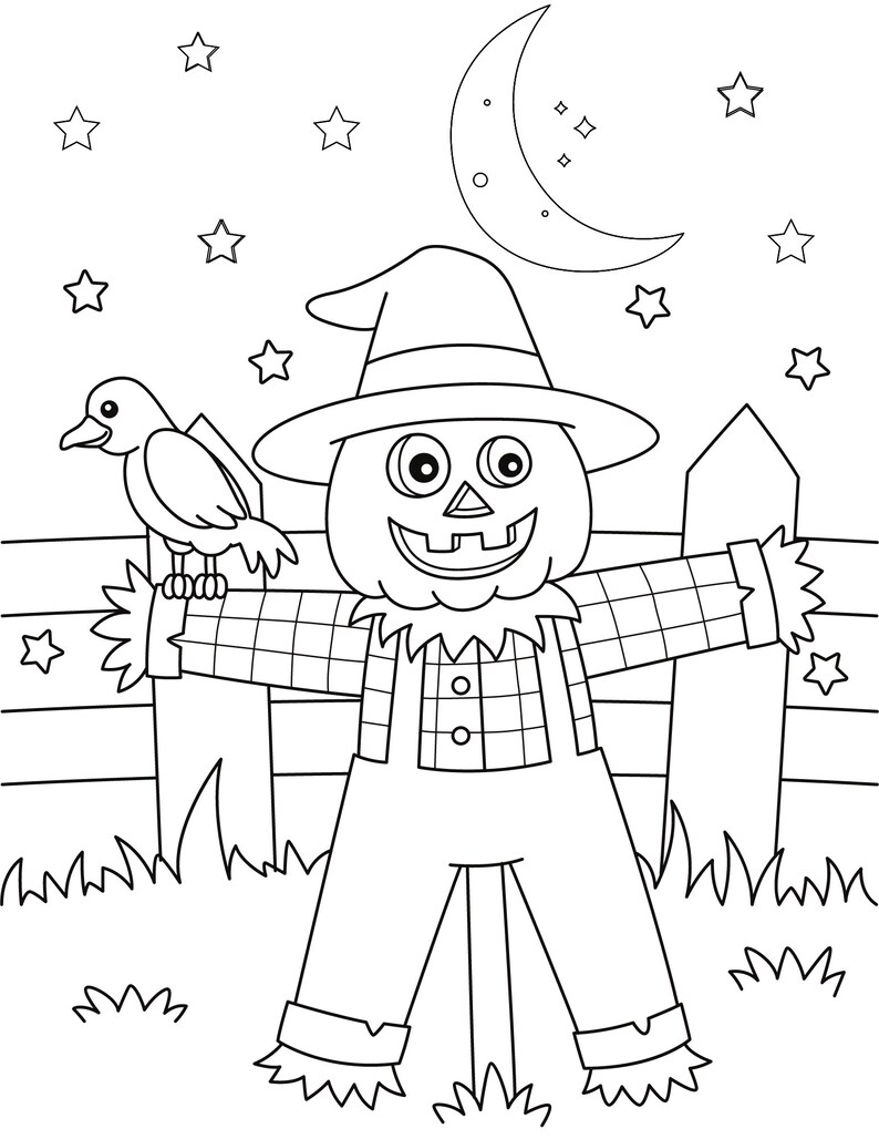 Printable Kid Halloween Coloring Pages, Coloring Book, Halloween ...