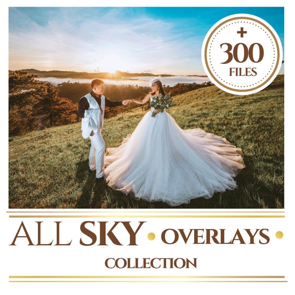 350+ Sky Photo Overlays, clouds, overlay skies, romantic sky, stormy, night, sunset, Sky Replacement bundle