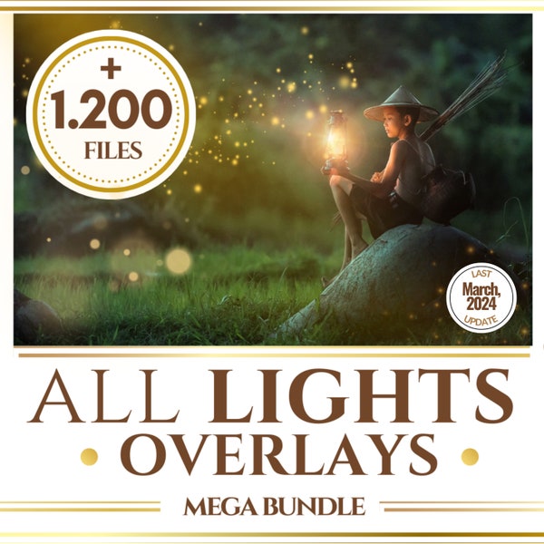 Lights Overlays Collection. Photoshop ALL LIGHTS overlays. Bohek Flares Leaks Natural light