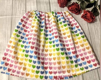 Colorful heart print baby/ toddler skirt, heart print skirt , baby set love heart print baby girls clothes , Little girls skirts