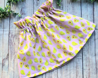 Ropa de bebé de aguacate, falda para niñas, ropa linda para bebé