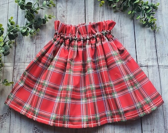 Gonna tartan fatta a mano, tartan per ragazze, gonne natalizie, regali tartan, gonne per bambine, stagione natalizia, gonna notturna Burns