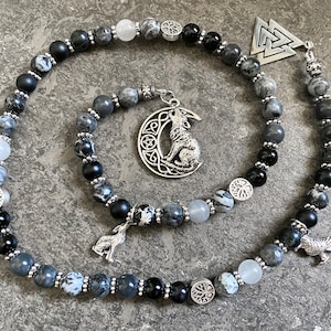 Odin prayer beads, Norse altar, Pagan prayer beads, Óðinn altar, Meditation beads, Norse pagan, Viking prayer beads, Witch&#39;s ladder, Gift